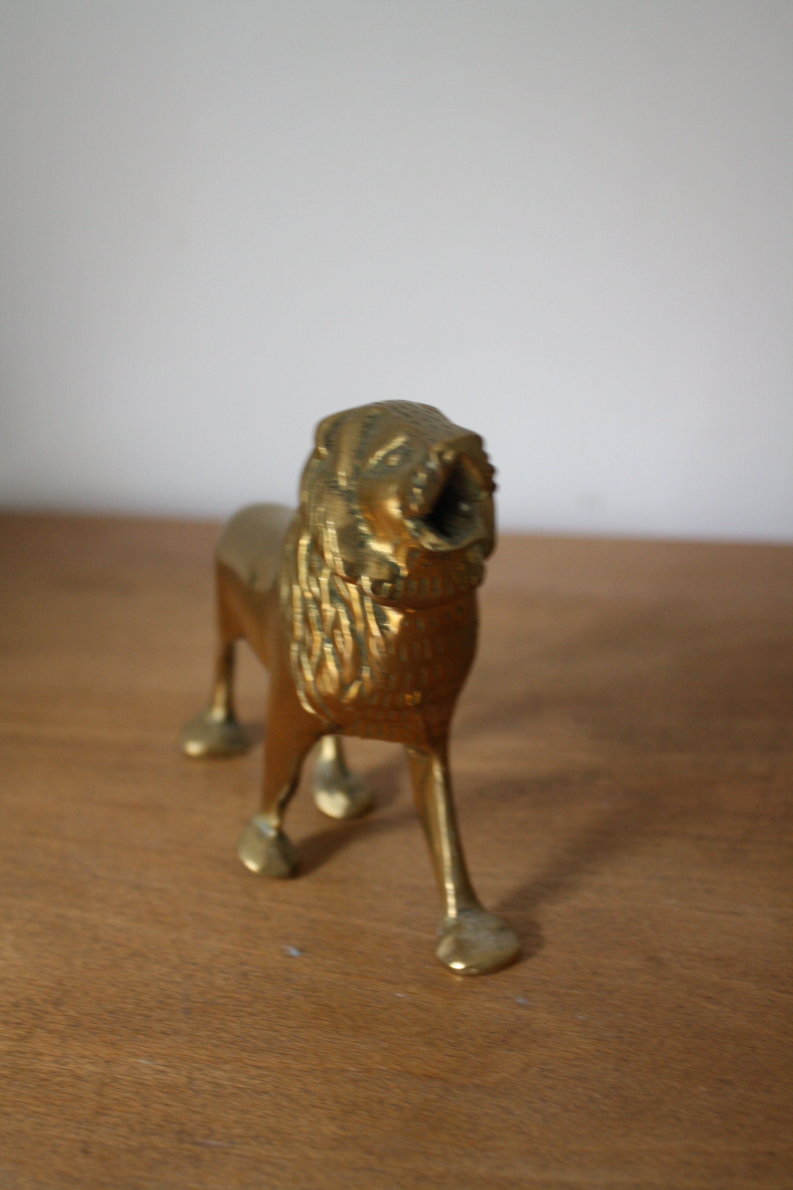 Vintage brass lion