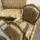 Louis XVI style living room in gilded wood. Napoleon III period