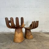 Hand carved chairs in the Pedro Fiedeberg style