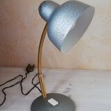Lampe de bureau ancienne métal gris