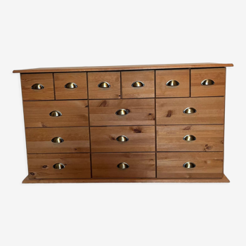 Apothecary drawer cabinet