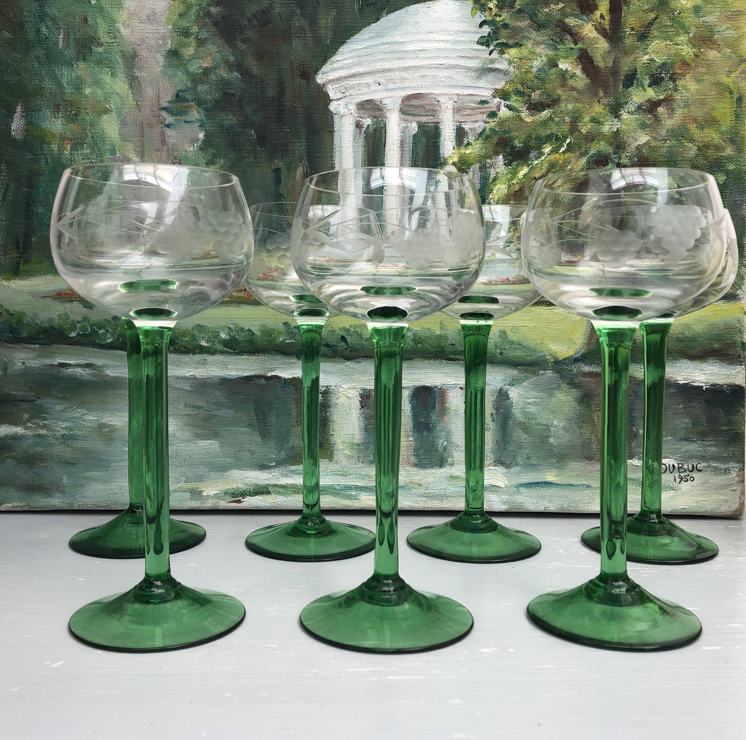Vintage Alsace wine glass