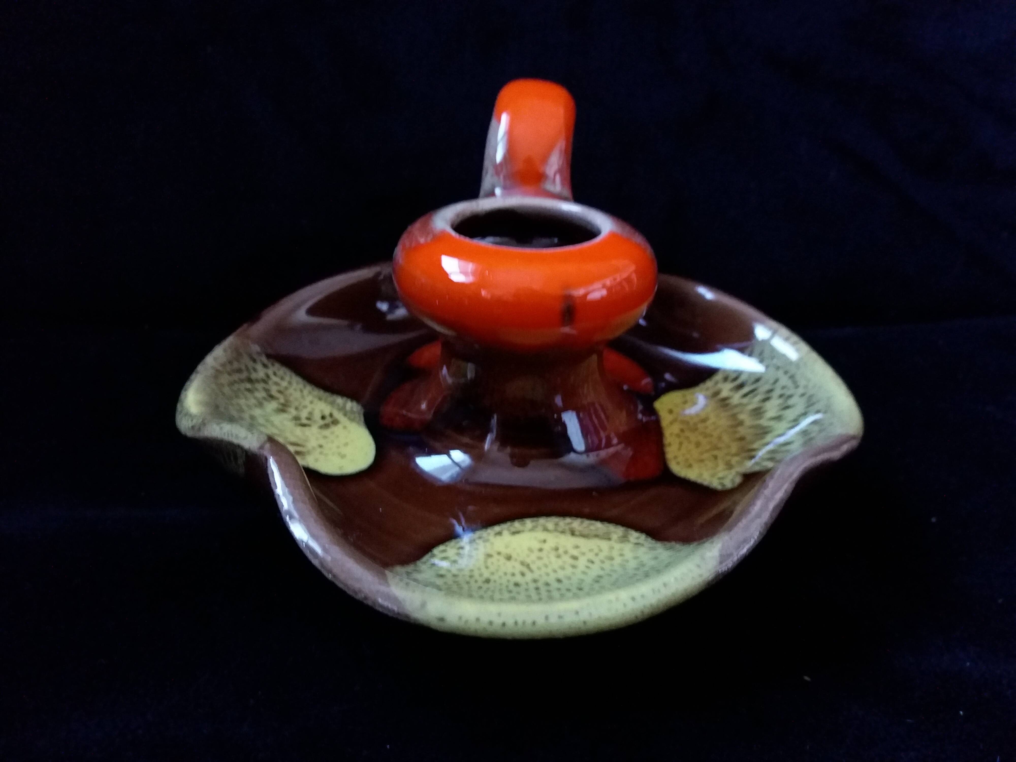 Bougeoir céramique flammée Vallauris