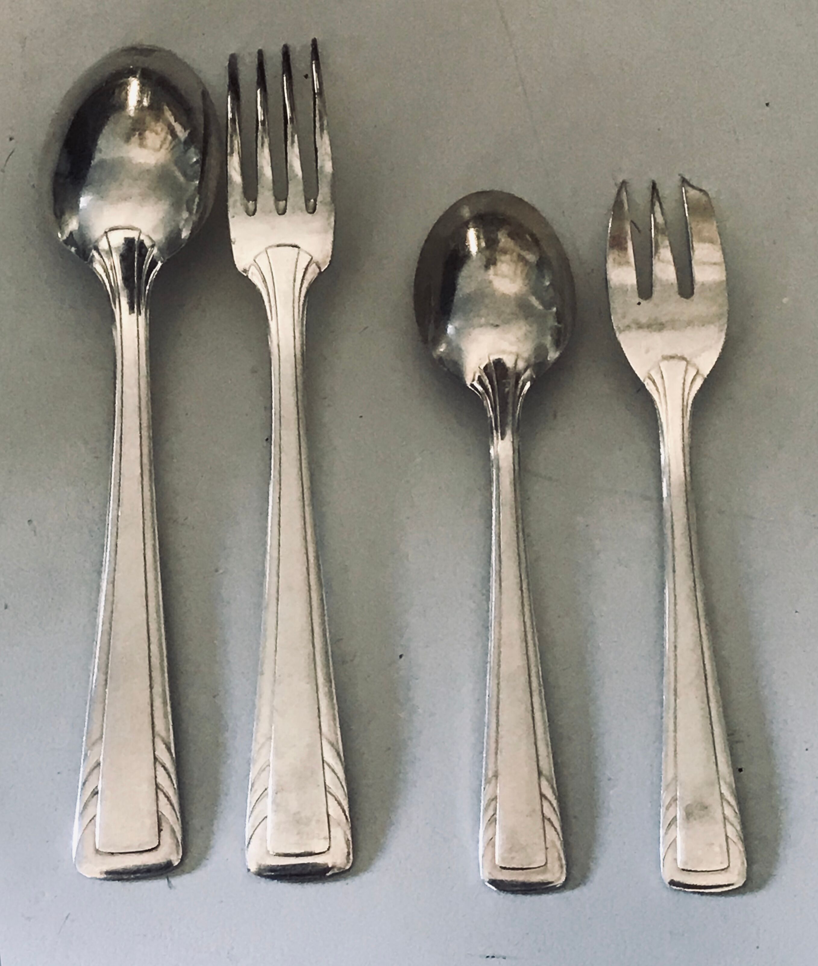 Art Deco Silver Metal Housewife J.Perrin