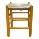 Wood and straw stool