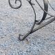 Coffee table from the 70s in wrought iron glass top bec de corbin