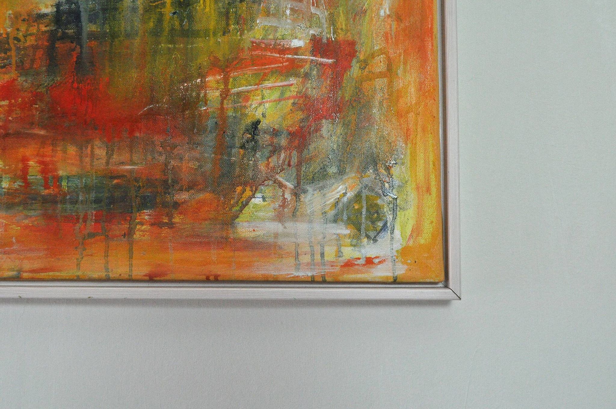 Contemporary painting "A City - II", oil on canvas by Mette Birckner, 2005