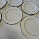 Set of 6 flat plates from Guy Degrène model "Galon Platine" in BE.