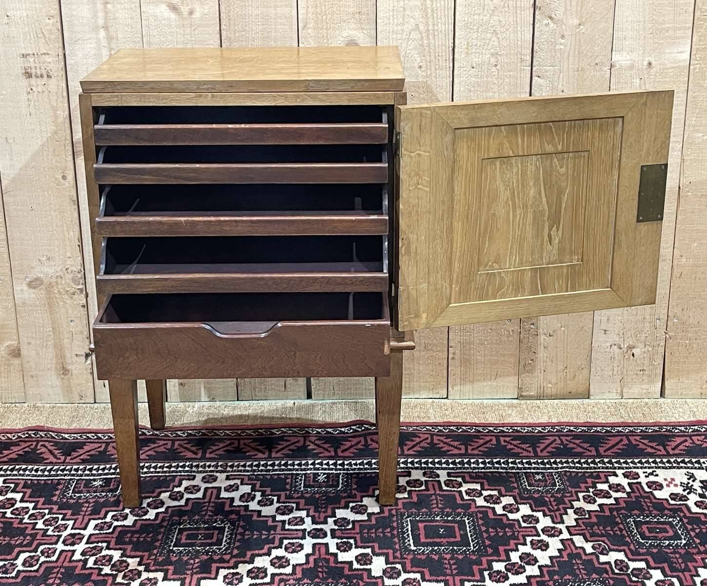 Oak office filing cabinet from the 1940s