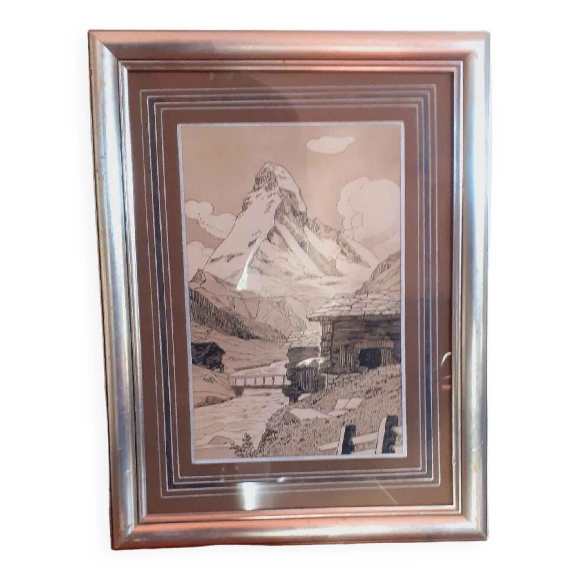 Art Deco Ink Drawing 1930 Framed