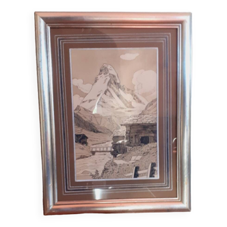 Art Deco Ink Drawing 1930 Framed