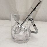 Crystal ice bucket Sevres France with spoon dimension: height -12.5cm- diameter -9.5cm-