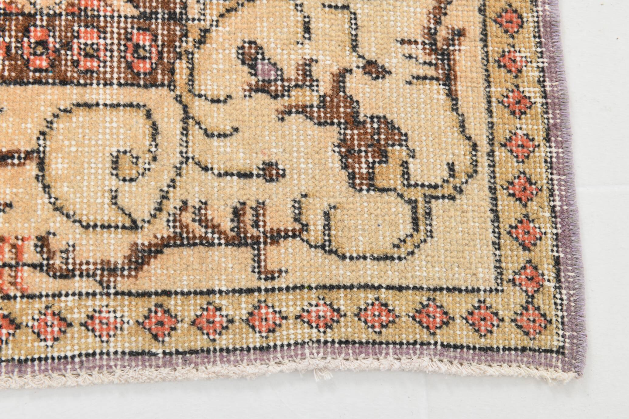 Lilac & Beige Orientel Boho Vintage Persian Rug, 176x282 Cm