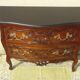 Commode galbée sur 3 faces, 1950s