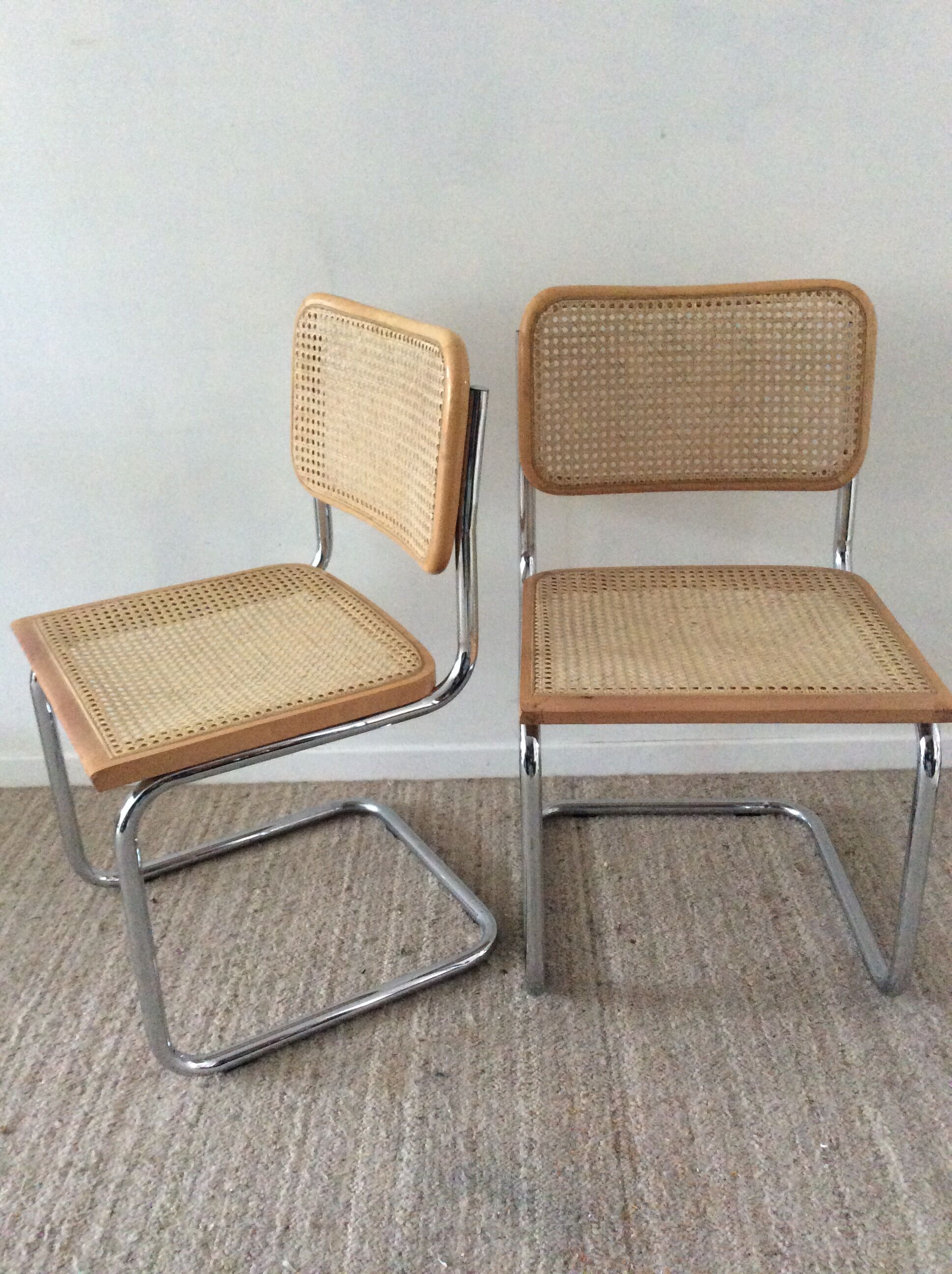 Pair of Marcel Breuer Cesca B32 chairs