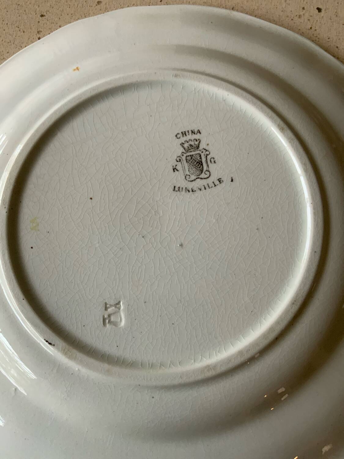 Set of 4 Lunéville plates