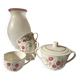 Ensemble 4 tasses et un sucrier Badonviller Floral
