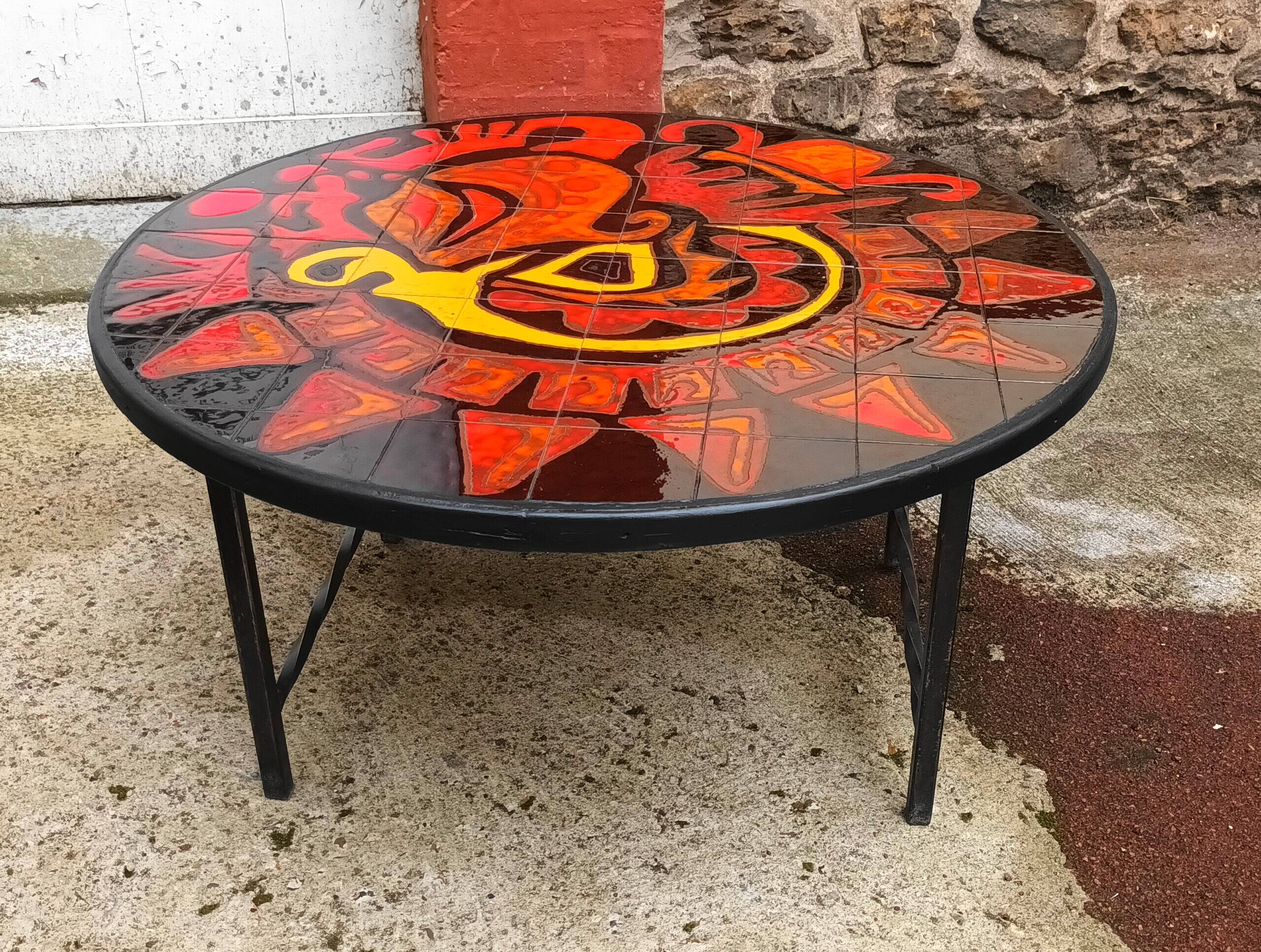 1950s ceramic coffee table