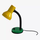 Lampe de bureau industriel jaune et verte