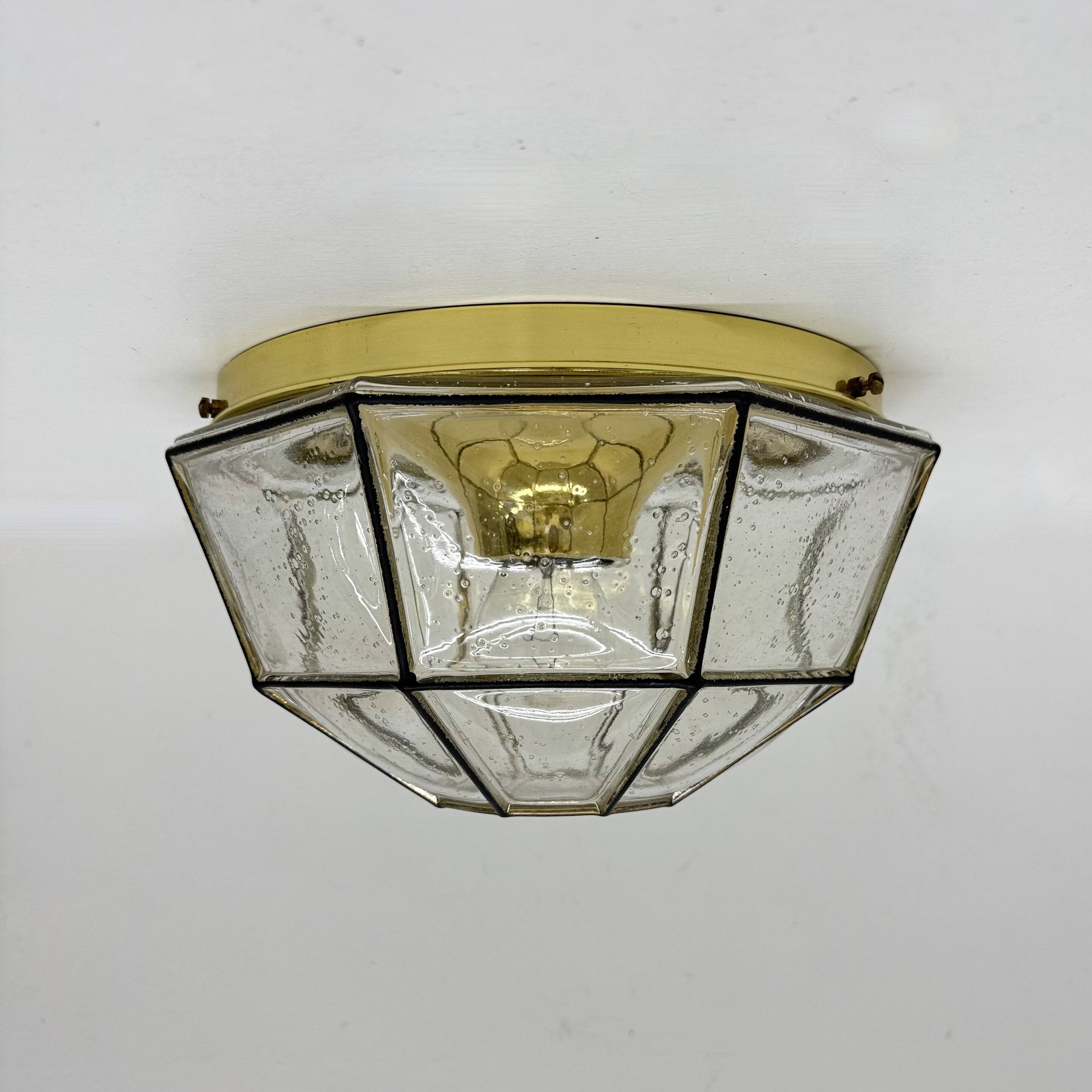 Limburg Glashütte ceiling lamp , 1970s