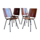 Set 4 chaises tonneau baumann bristol années 60/70