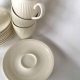 Ten English cups and saucers