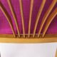 Vintage Magenta Upholstered Beech Dining Chair – Germany, 1960s–1970s