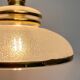Wall light vintage lampshade in white and gold frosted glass.