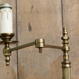 Articulated brass floor lamp