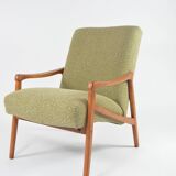 Pen armchair in green mottled