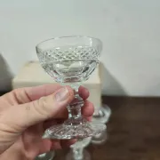6 crystal digestif glasses from Saint Louis Trianon.