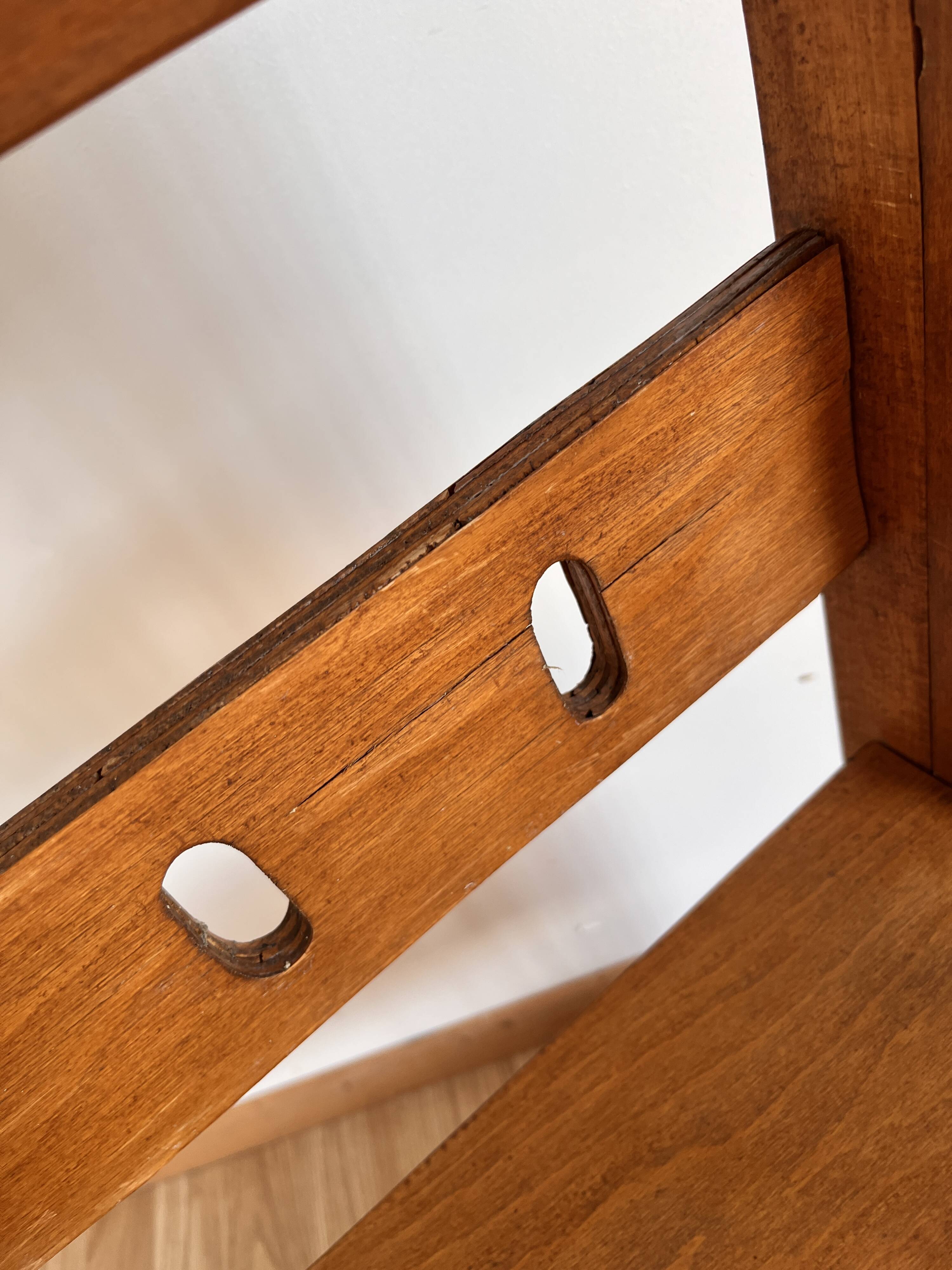 vintage folding librarian's shelf