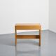 Desk in solid elm by Maison Regain, 1970s.