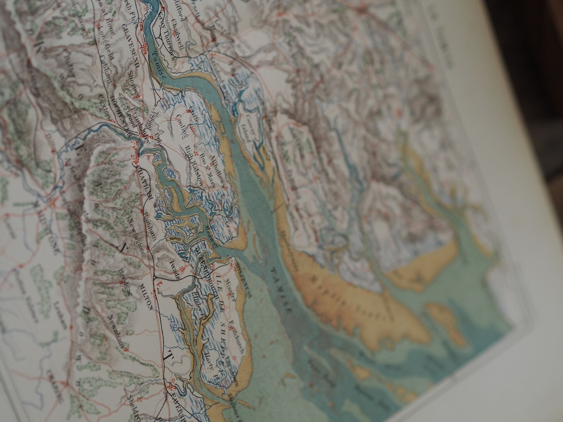 Old map of London and the Thames - 1879 | Vintage wall decoration