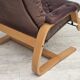 1970s, Scandinavian adjustable armchair, furniture leather, bentwood.
