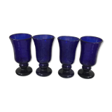 4 blown glasses