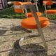 Four stainless steel armchairs from the 70s