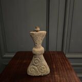 Triskel lamp in reconstituted stone 1970 resin lampshade
