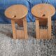 Paire de tabourets pliables Adrien Reed vintage