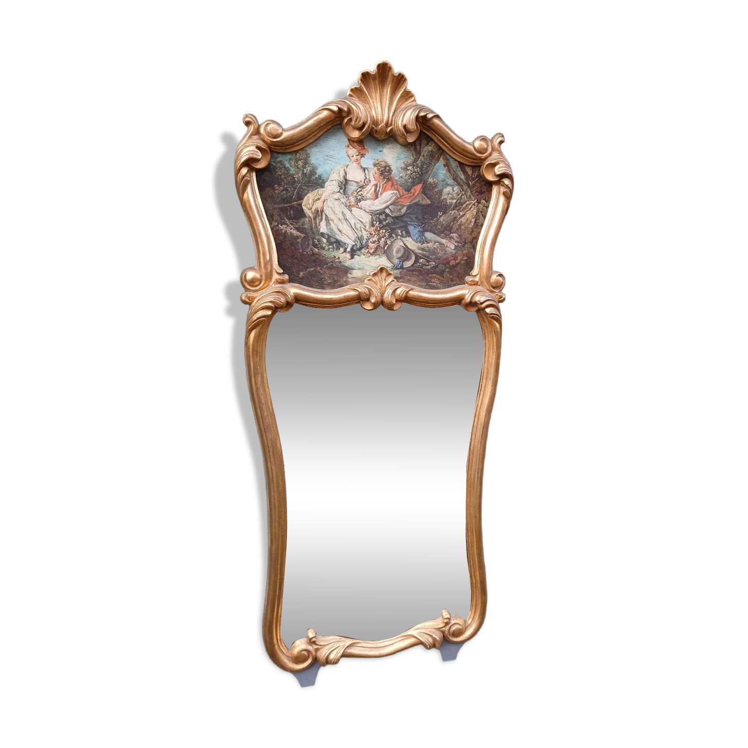 Antique trumeau mirror