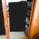 Walnut and walnut veneer display case 1 door circa 1900