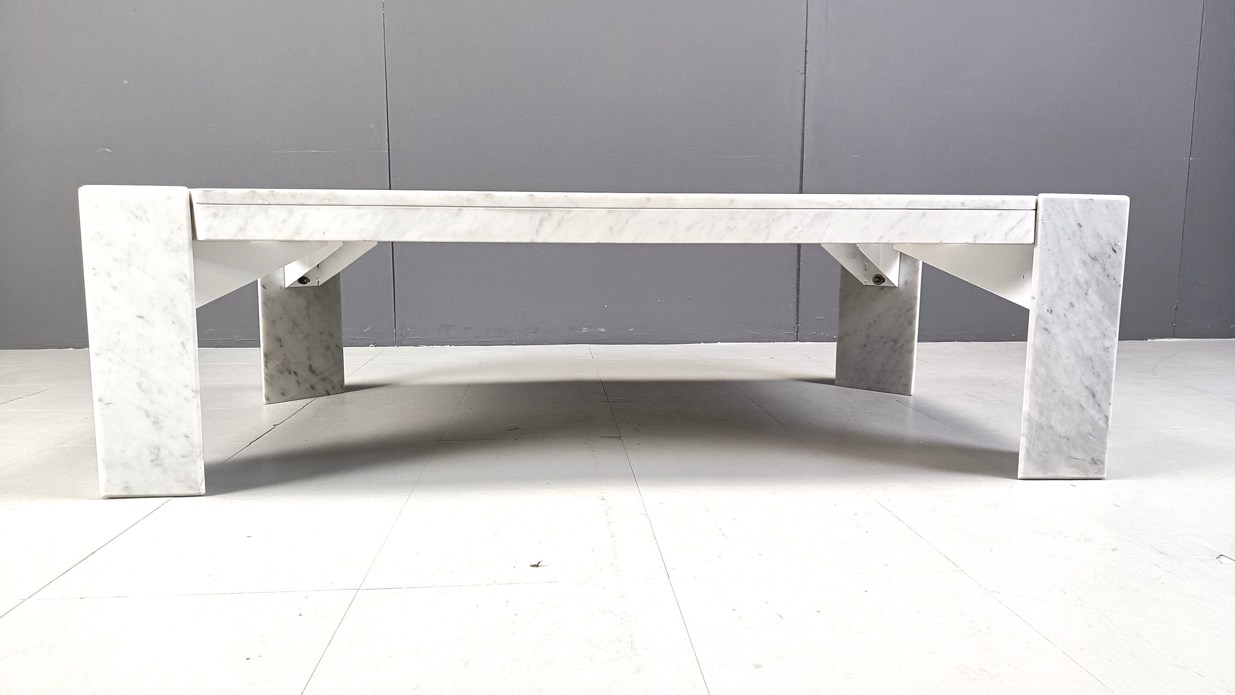 Vintage Italian marble coffee table, 1970s