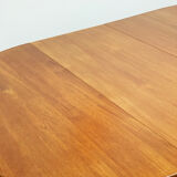 Extendable round mid century teak dining table, 1950s, Denmark