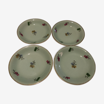 Four soup plates ceranord art deco