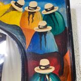 Hand-painted Peruvian mirror