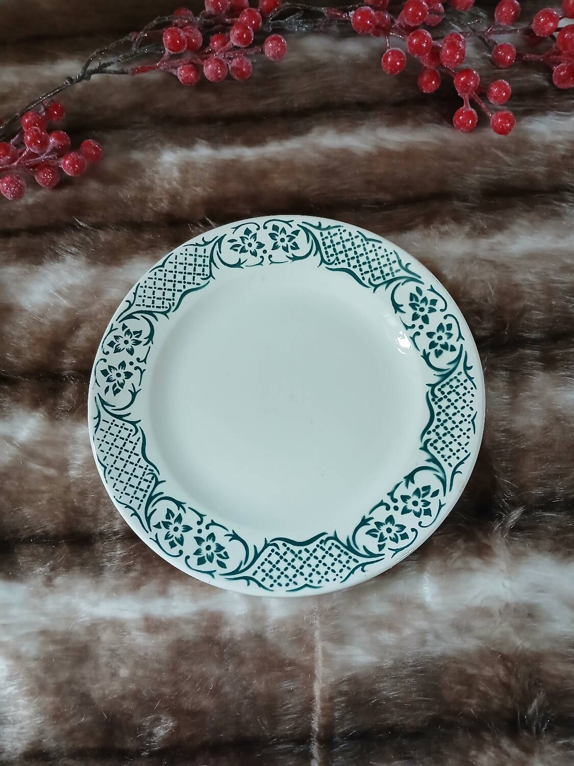 Assiette à dessert Digoin et Sarreguemines 