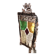 Chandelier old lantern interior / exterior colored glasses multicolor