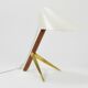 Two white desk lamps "Billy TL" by J.T. Kalmar, Vienna, mid-century style.