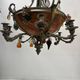 Napoleon III chandelier in bronze and alabaster with eight light arms, 19th century.