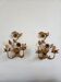 Pair of gold metal wall lights
